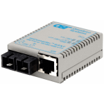 Omnitron miConverter/S 10/100 Ethernet Fiber Media Converter RJ45 SC Multimode 5km - 1 x 10/100BASE-T, 1 x 100BASE-FX, USB Powered, Lifetime Warranty