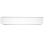 Eurostyle Birmingham Media Stand, 19-3/4inH x 82-1/8inW x 17-3/4inD, High Gloss White