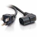 C2G Universal Power Cord - Right Angle - 18 AWG - NEMA 5-15P to IEC320C13R - 6ft 18 AWG Universal Right Angle Power Cord (NEMA 5-15P to IEC320C13R) (TAA Compliant)