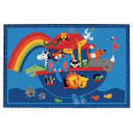 Carpets for Kids KID$Value Rugs Noahs Animals Rug, 3ft x 4 1/2ft , Blue