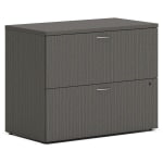 HON MOD Desk 36inW x 20inD Lateral 2-Drawer File Cabinet With Removable Top, Slate Teak