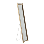 Adesso Abigail Rectangle Floor Mirror, 61inH x 13inW x 15-7/16inD, Natural/Chrome