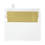 LUX Invitation Envelopes, A9, Peel & Press Closure, Gold/White, Pack Of 500