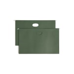 Smead Hanging Expanding File Pockets, 3 1/2in Expansion, Legal Size, Standard Green, Box Of 10