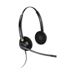 Plantronics EncorePro Binaural Over-The-Head Headset, HW520, Black, 89434-01