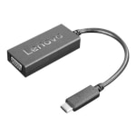 Lenovo - USB / VGA adapter - 24 pin USB-C (M) to HD-15 (VGA) (F) - 1920 x 1200 (WUXGA) support - CRU