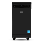 Black+Decker Portable Dishwasher, 35-11/16inH x 17-11/16inW x 23-5/8inD, Black