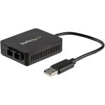 StarTech.com USB to Fiber Optic Converter - 100BaseFX SC - USB 2.0 to Ethernet Network Adapter - 2 km MM - Windows Mac and Linux - Connect to a 100Mbps fiber-optic network through your laptops USB-A port - USB to fiber optic converter with 100Base-FX SC