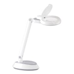 OttLite Wellness Series Space-Saving LED Magnifier Desk Lamp, 14-3/4inH, White