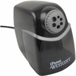 Westcott iPoint Heavy-Duty Helical School Sharpener, 7-13/16in x 5-13/16in, Gray/Black