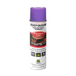 Rust-Oleum Industrial Choice M1600 System Solvent-Based Precision Line Inverted Marking Paint, 17 Oz, Fluorescent Purple, Case Of 12 Cans