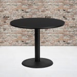 Flash Furniture Round Hospitality Table, 31-1/8inH x 36inW x 36inD, Black