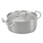 Vollrath Miramar Casserole Dish With Low Dome Cover, 5 Qt, Stainless Steel