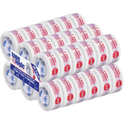 Tape Logic Pre-Printed Carton Sealing Tape, "Stop If Seal Is Broken", 2in x 110 Yd., Red/White, Case Of 36