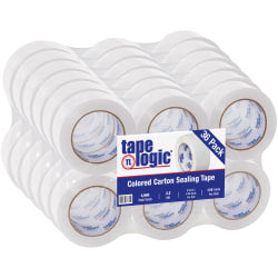 Tape Logic Carton Sealing Tape, 2in x 110 Yd., White, Case Of 36