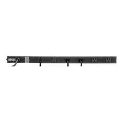 Tripp Lite 6-Outlet Power Strip, Right-Angle NEMA 5-15R - 15A, 120V, 8 ft. Cord, Right-Angle 5-15P Plug, 24 in. - Power strip (rack-mountable) - 15 A - AC 120 V - 1800 Watt - input: NEMA 5-15P - output connectors: 6 (6 x NEMA 5-15R) - 8 ft cord - black