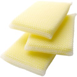 Scotch-Brite Dobie All-purpose Cleaning Pads - 0.5in Height x 2.6in Width x 4.3in Depth - 24/Carton - Polyurethane - Yellow