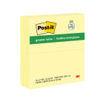 Post-it Greener Notes, 3in x 5in, Canary Yellow, Pack Of 12 Pads