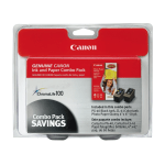 Canon PG-40/CL-41 ChromaLife 100 Black And Tri-Color Ink Cartridges And 50 Sheets Of Glossy Photo Paper, Pack Of 2, 0615B009