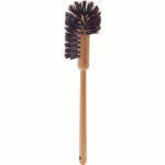 Rubbermaid Commercial 17in Handle Toilet Bowl Brush - 1.50in Synthetic Polypropylene Bristle - 17in Handle Length - 18.5in Overall Length - Plastic Handle - 12 / Carton - Brown, Yellow