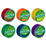 Duck Brand Color Duct Tape Rolls, 1-15/16in x 115 Yd, Rainbow Combo, Pack Of 6 Rolls