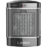 Lasko CD08500 1500 Watts Electric Ceramic Heater, 3 Heat Settings, 7.66inH x 6inW x 6inD, Black & Gray