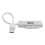 Tripp Lite 6in USB 3.0 SuperSpeed to SATA III Adapter w/UASP/2.5in Hard Drives White - Storage controller - 2.5in / 3.5in shared - SATA 6Gb/s - USB 3.0 - white