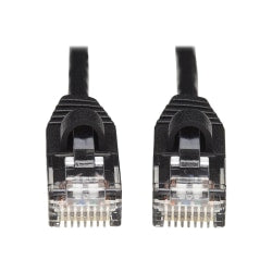 Tripp Lite Cat6a 10G Snagless Molded Slim UTP Network Patch Cable (M/M), Black, 20 ft. - First End: 1 x RJ-45 Male Network - Second End: 1 x RJ-45 Male Network - 10 Gbit/s - Patch Cable - Gold Plated Contact - 28 AWG - Black