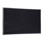 Ghent Rubber Bulletin Board, 4 1/24in x 12 1/24in, 90% Recycled, Confetti Satin Aluminum Frame