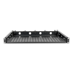 Tripp Lite Cantilevered Steel Rack Shelf 1URM Cable Rings 14.2in Deep 50lbs - For PDU, Server, Wireless Access Point - 1U Rack Height x 19in Rack Width x 14.20in Rack Depth - Rack-mountable - Black Powder Coat