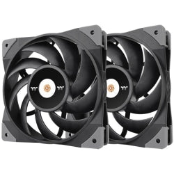 Thermaltake ToughFan 12 High Static Pressure Radiator Fan (2 Fan Pack) - 2 Pack - 4.72in Maximum Fan Diameter - 436.5 gal/min Maximum Airflow - 2000 rpm - 22.3 dB(A) Noise - Hydraulic Bearing - 4-pin PWM - Rubber, Metal, Steel - 2 pc(s) - 4.6 Year Life