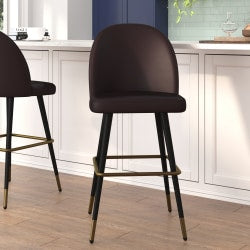 KFI Studios KOOL Stacking Barstool, Yellow/Silver