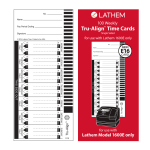 Lathem TruAlign E16 Time Cards For 1600E, Weekly, 1-Sided, 4in x 9in, White, Box Of 100