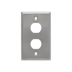 Tripp Lite RJ45 Bulkhead Wall Plate 2 Cutouts Industrial Metal Single Gang TAA - Faceplate - wall mountable - RJ-45 - silver - 2-gang - TAA Compliant