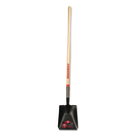 Square Point Transfer Shovel, 12 in L x 9.5 in W Blade, #2, 48 in L North American Hardwood Straight Handle