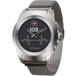 MyKronoz ZeTime Elite Hybrid Smartwatch, Regular, Brushed Silver/Milanese, KRZT1RE-BSL-SLMIL