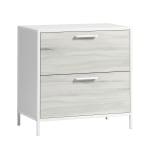 Sauder Boulevard Cafe 30-1/4inW x 18-1/2inD Lateral 2-Drawer File Cabinet, White/Haze Acacia