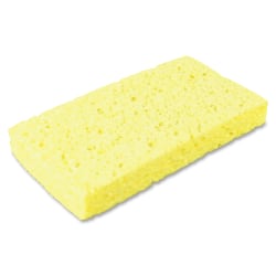 Impact Small Cellulose Sponge - 1in Height x 3.4in Width x 6.3in Length - 6/Pack - Cellulose - Yellow