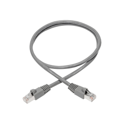 Tripp Lite Cat6a Snagless Shielded STP Network Patch Cable 10G Certified, PoE, Gray RJ45 M/M 3ft 3ft - 1.25 GB/s - Patch Cable - 3 ft - 1 x RJ-45 Male Network - 1 x RJ-45 Male Network - Shielding - Gray