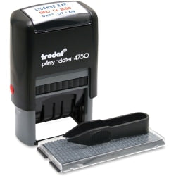 U.S. Stamp And Sign Custom Dater Self-Inking Stamp, 1inW x 1.63inL