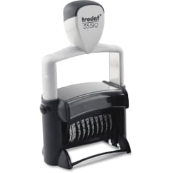 Trodat 10-Digit Self-Ink Number Stamp - Date Stamp - 10 Bands - Black - 1 Each