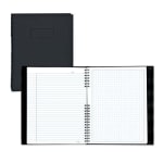 Blueline NotePro 30% Recycled Notebook, 7 1/4in x 9 1/4in, Quadrille Ruled, 96 Sheets, Black