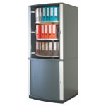 Moll LockFile Binder And File 5-Tier Carousel Cabinet, Graphite