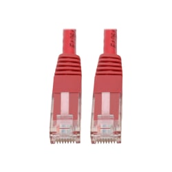 Tripp Lite Cat6 Cat5e Gigabit Molded Patch Cable RJ45 M/M 550MHz Red 3ft