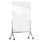 Rosseto Serving Solutions Avant Mobile Partition Standing Divider, 67in x 48in, Semi- Clear