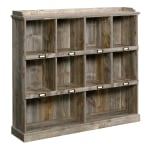 Sauder Granite Trace 48inH 10-Shelf Cubby Bookcase, Rustic Cedar