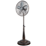 Optimus 16in Retro Oscillating Stand Fan, 30in x 19in, Oil-Rubbed Bronze