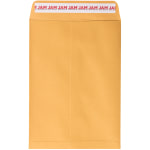 JAM Paper Envelopes, 7-1/2in x 10-1/2in, Peel & Seal, Brown, Pack Of 50 Envelopes