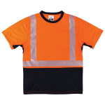 Ergodyne GloWear 8283BK Lightweight Performance Hi-Vis T-Shirt, X-Large, Orange