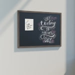 U Brands Magnetic Chalkboard, 48in X 36in, Decor Rustic Frame, Actual Size 47in X 35in (4895U00-01)